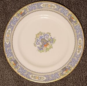 Lenox Blue and Gold Floral Bread And Butter Plates 12